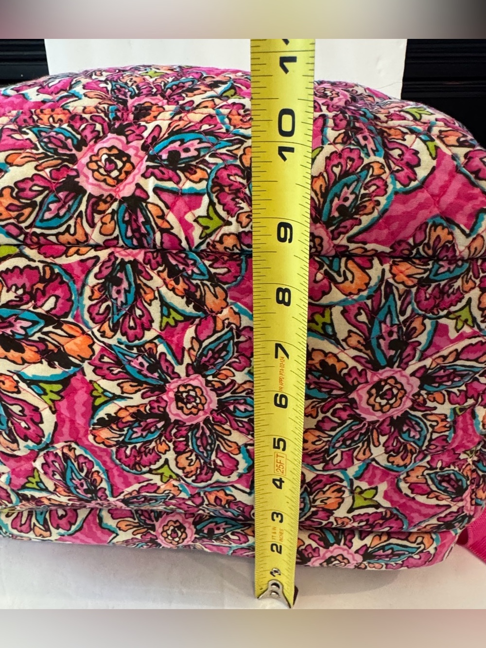 Vera Bradley Essential Backpack Resort Medallion Quilted Cotton Laptop Retired - Picture 16 of 16
